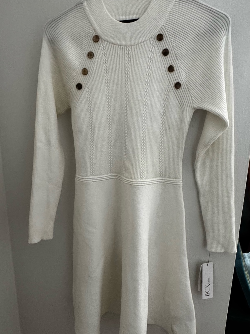 NWT BCX White Sweater Dress